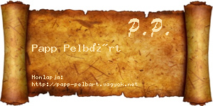Papp Pelbárt névjegykártya